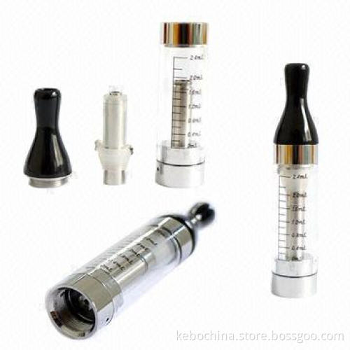 T2 Clearomizer with 510 and eGo Thread, Various Colors are Available, Holds 2.4mL E-liquid